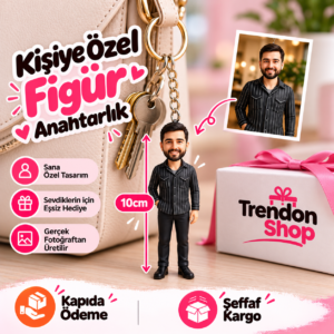 Kişiye Özel 3 Boyutlu Anahtarlık Figür 10cm / Yıldönümü, Doğum Günü, Özel Günler Hediyesi