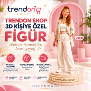 Kişiye Özel 3 Boyutlu Figür 20 Cm (3D) Yıldönümü, Doğum Günü, Özel Günler Hediyesi - Kişi Başı Ücret