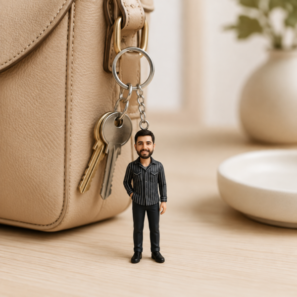 Kişiye Özel 3 Boyutlu Anahtarlık Figür 10cm / Yıldönümü, Doğum Günü, Özel Günler Hediyesi